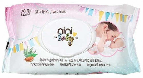 Ninibaby Islak Mendil (72 Yaprak)