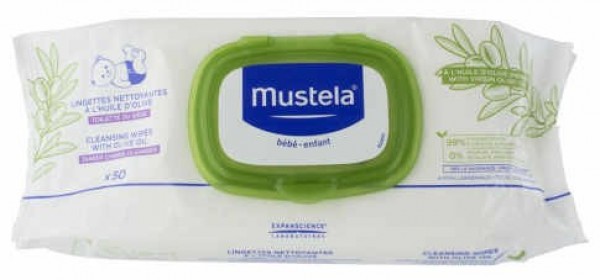 Mustela Zeytinyağlı Islak Mendil (50 Yaprak)