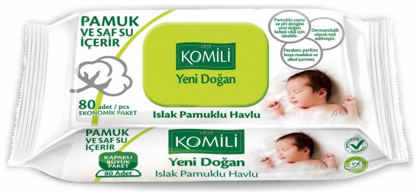Komili Yenidoğan Islak Havlu (80 Yaprak)