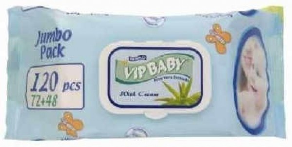Bebiko Vip Baby Kremli Islak Mendil (120 Yaprak)