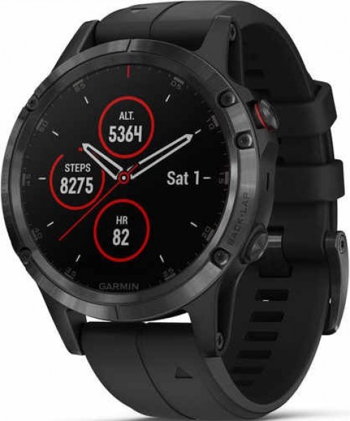 Garmin Fenix 5 Plus Sapphire Black with Black Band Aktivite Saati