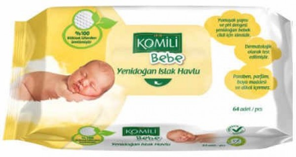 Komili Yenidoğan Islak Havlu (64 Yaprak)