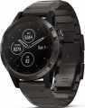 Garmin Fenix 5 Plus Sapphire Carbon Gray DLC Titanium Watch & Band Titanyum (010-01988-02) Aktivite Saati