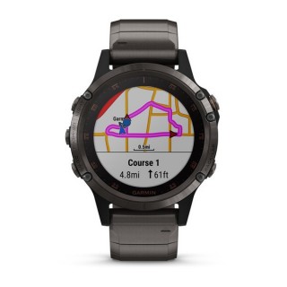 Garmin Fenix 5 Plus Sapphire Carbon Gray DLC Titanium Watch & Band Aktivite Saati