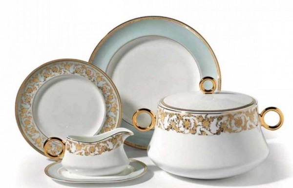 Korkmaz Hasbahçe Gök A8553 90 Parça Yemek Takımı