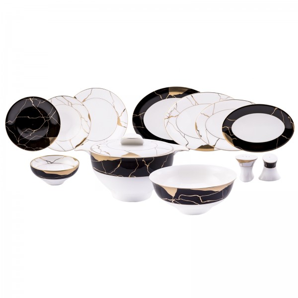 Jumbo Marble 61 Parça Yemek Takımı