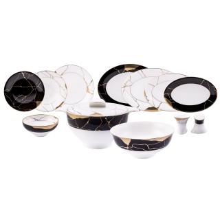 Jumbo Marble 61 Parça Yemek Takımı