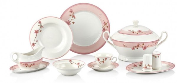 Taç Bright Magnolia 85 Parça Yemek Takımı