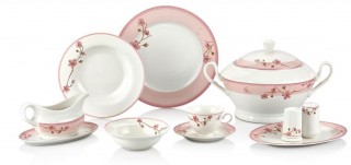 Taç Bright Magnolia 85 Parça Yemek Takımı