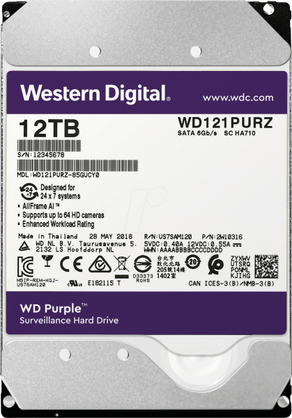 WD Purple HDD (12 TB)