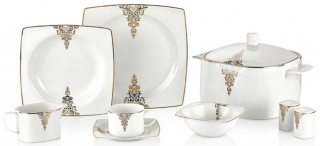 Taç Elegance Lace Gold 60 Parça Yemek Takımı