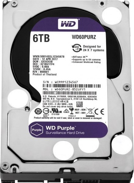 WD Purple HDD (6 TB)
