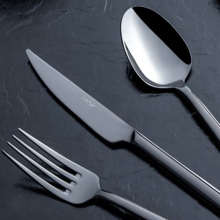 Nehir Titanium Dalyan Siyah Deri Kutulu 36 Parça Çatal Kaşık Bıçak Takımı