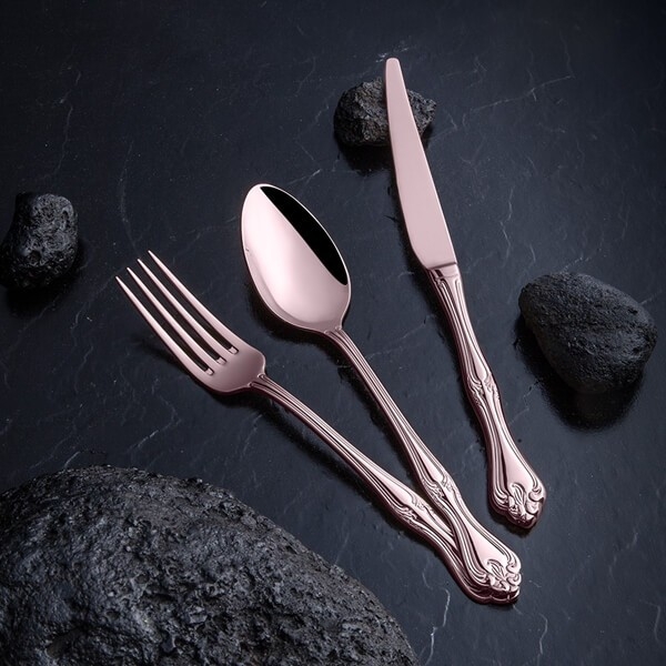 Nehir Titanium Lalezar Bronz Deri Kutulu 84 Parça Çatal Kaşık Bıçak Takımı