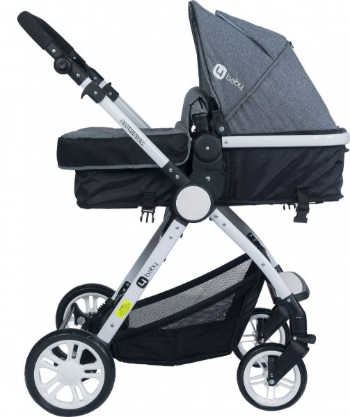 4 Baby Domino Beyaz Şase Travel Sistem Bebek Arabası