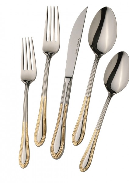 Karaca Elegance Sand Viyana Gold 84 Parça Çatal Kaşık Bıçak Takımı