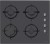 Dominox DHG 604 4G BK S E Ankastre Gazlı Ocak