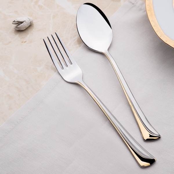 Nehir Maksi Altın Saten Deri Kutulu 89 Parça Çatal Kaşık Bıçak Takımı