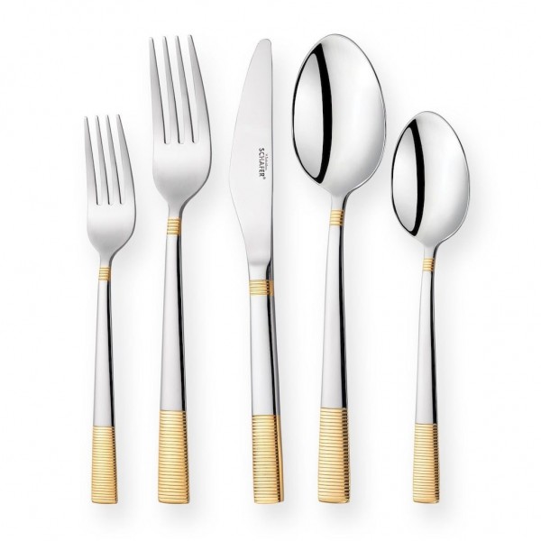 Schafer SHF-950 Gold 90 Parça Çatal Kaşık Bıçak Takımı (Altın)