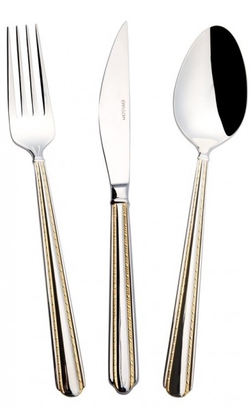 Emsan Dumais Gold 84 Parça Çatal Kaşık Bıçak Takımı (Altın / Kutu)