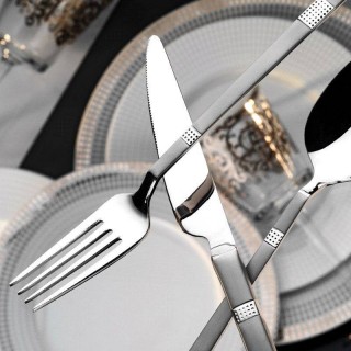 Kütahya Porselen Silverspot 89 Parça Çatal Kaşık Bıçak Takımı
