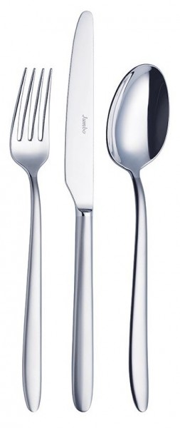 Jumbo 9400 Mat 89 Parça Çatal Kaşık Bıçak Takımı (Mat/Saten / Gümüş)