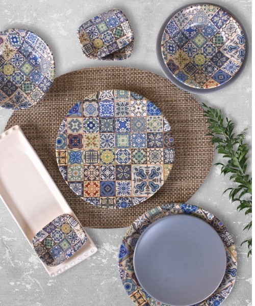 Keramika Etnik 24 Parça Yemek Takımı