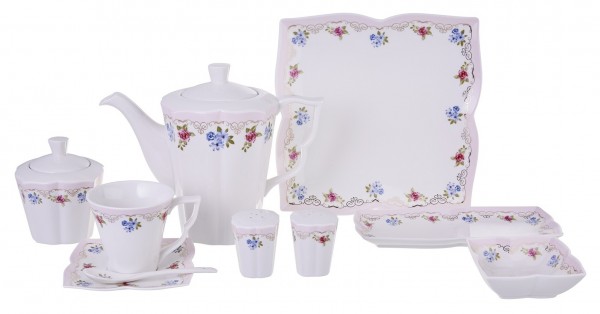 Karaca Pink Garden 34 Parça Kahvaltı Takımı