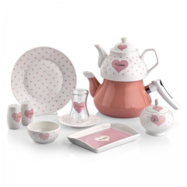Schafer Violet Pembe 31 Parça Kahvaltı Takımı