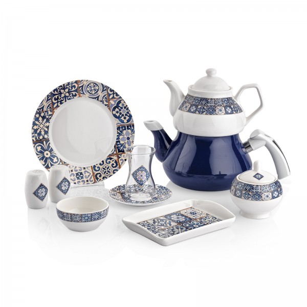 Schafer Violet Lacivert 31 Parça Kahvaltı Takımı