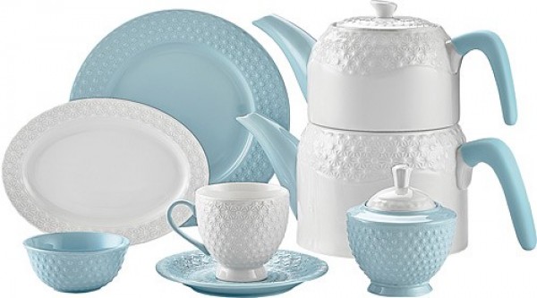Schafer Eden Collection Mavi 34 Parça Kahvaltı Takımı