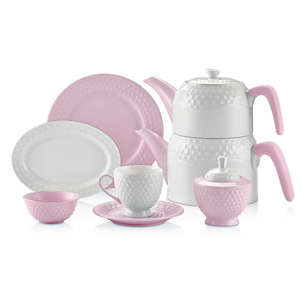 Schafer Eden Collection Pembe 34 Parça Kahvaltı Takımı