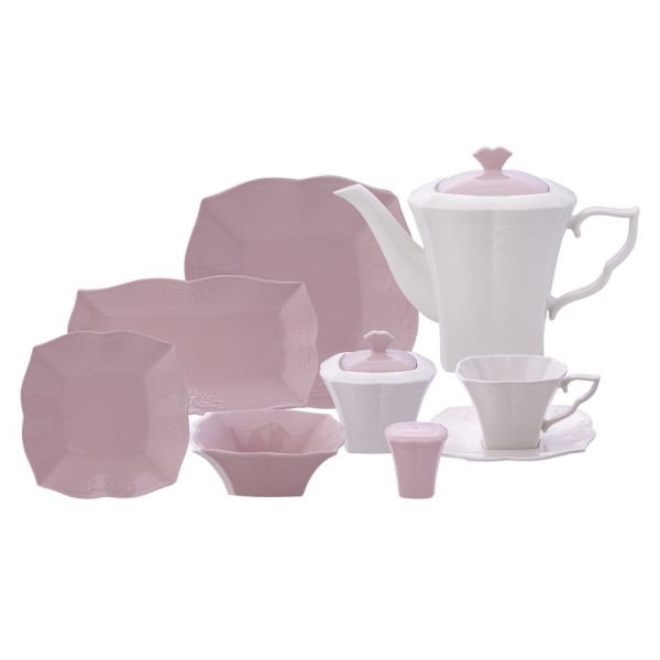 Emsan Angelwings Pembe Beyaz 30 Parça Kahvaltı Takımı