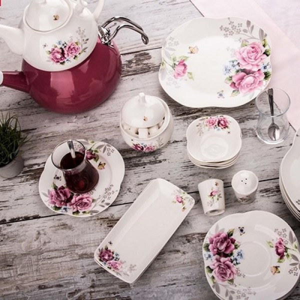 Aryıldız By Orient Garden Rose 31 Parça Kahvaltı Takımı