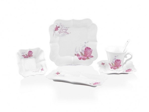 Taç Beleza Rose Day 28 Parça Kahvaltı Takımı