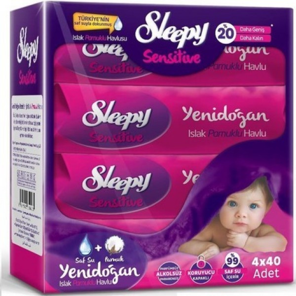 Sleepy Sensitive Yenidoğan Islak Havlu