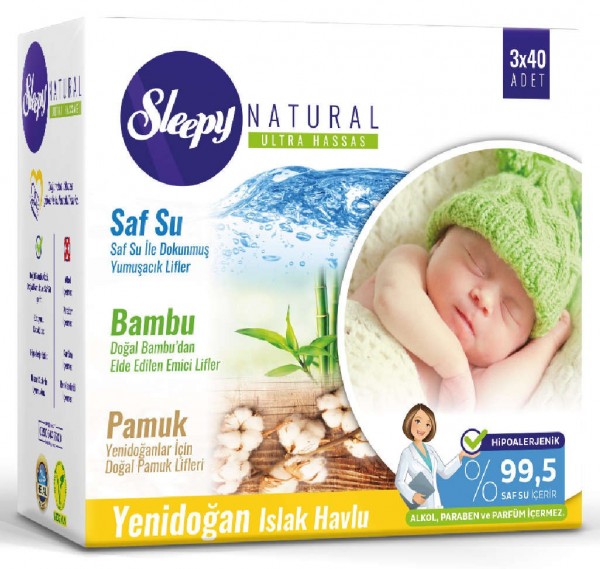 Sleepy Natural Yenidoğan Islak Havlu
