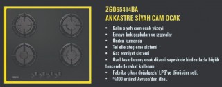 Zanussi ZGO65414BA Ankastre Gazlı Ocak