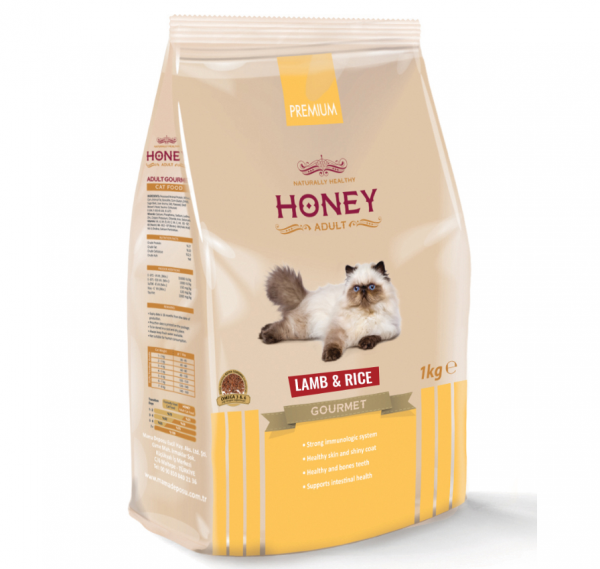 Honey Premium Gurme Adult Kuzu Etli ve Pirinçli 1 kg Kedi Maması