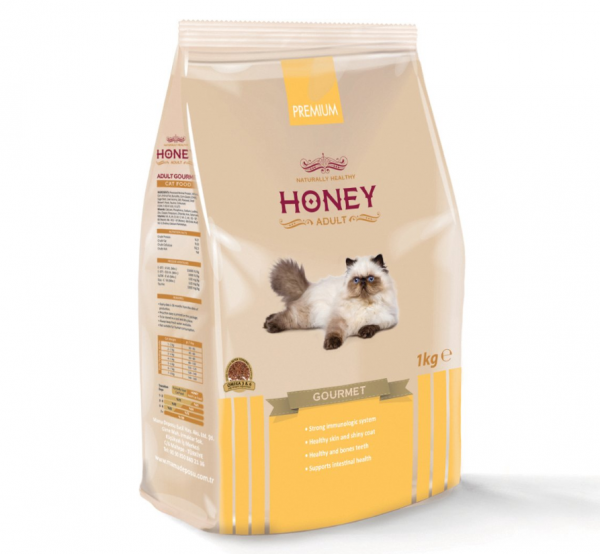 Honey Premium Gurme Adult Renkli Taneli 1 kg Kedi Maması