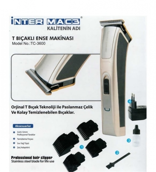Inter MAC3 TC-3600 Çok Amaçlı Tıraş Makinesi