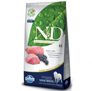 N&D Tahılsız Maxi Kuzu Eti ve Yaban Mersini 7 kg Köpek Maması