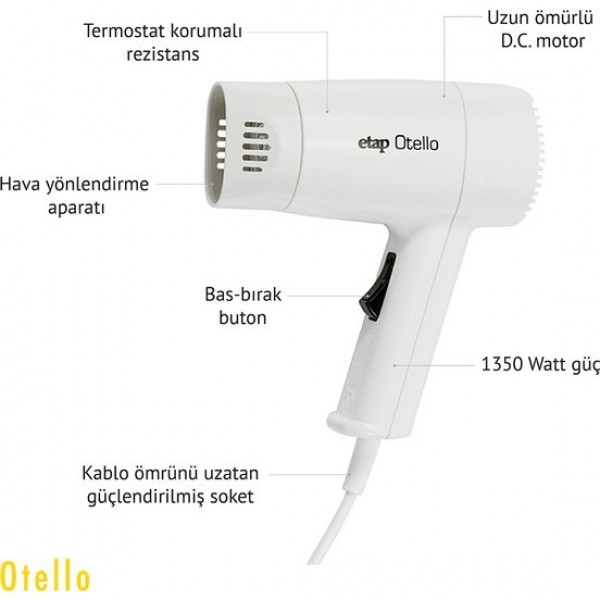 Etap EE218-2 Otello Saç Kurutma Makinesi