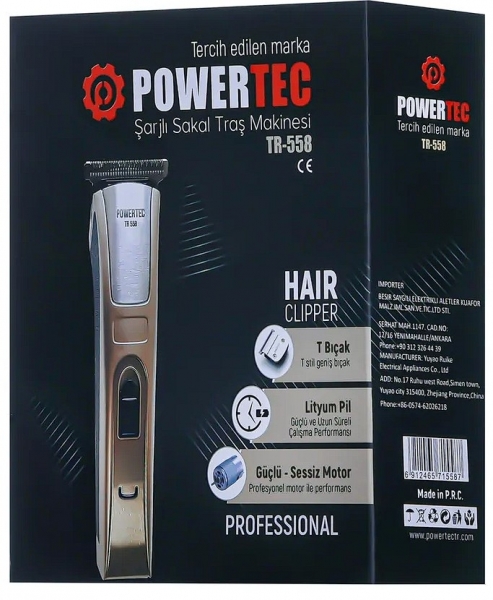 Powertec TR-558 Sakal Kesme Makinesi