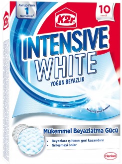 K2R Intensive White Yoğun Beyazlık Mendil 10 Adet