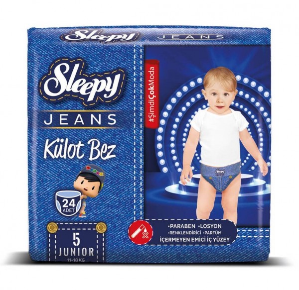 Sleepy Jeans Külot Bez 5 Beden 24 Adet Bebek Bezi
