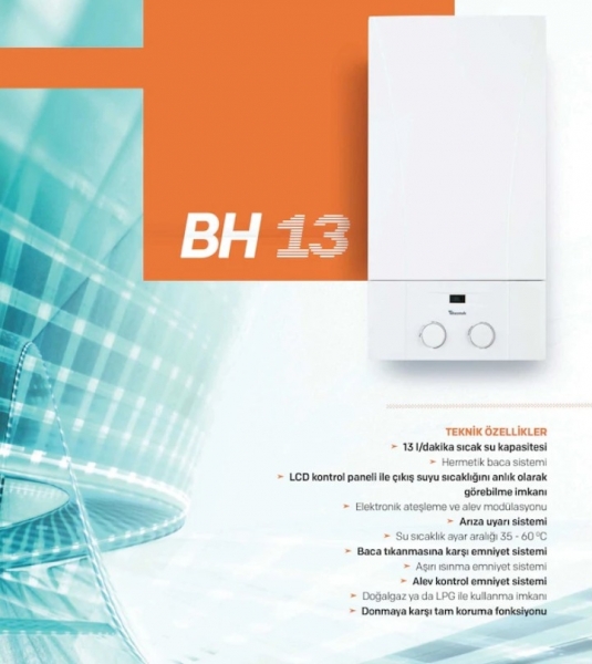Baymak BH 13 Hermetik Şofben