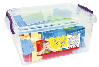 Dolu 5084 Sandıkta Mini Renkli Bloklar 22 Parça