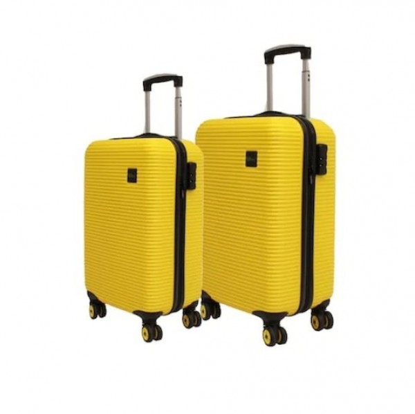 ÇÇS 5202 Abs Kabin Boy ve Orta Boy 2'li Valiz Seti