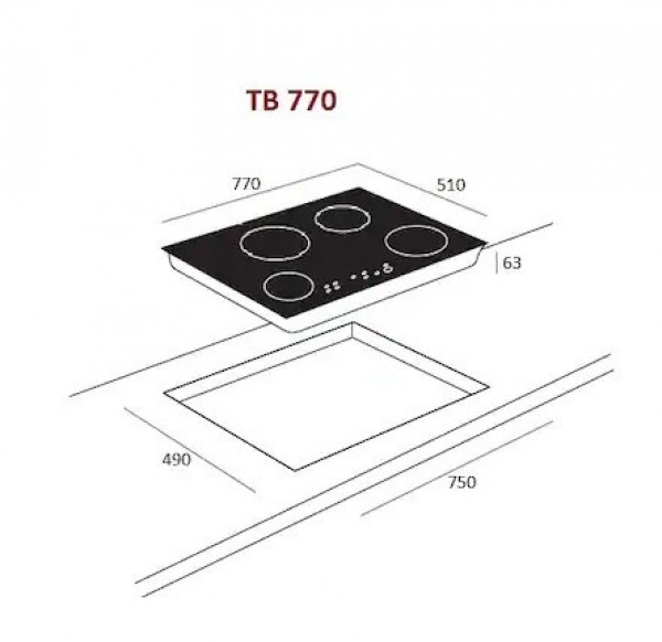 Teka TB 770 Ankastre Elektrikli Ocak